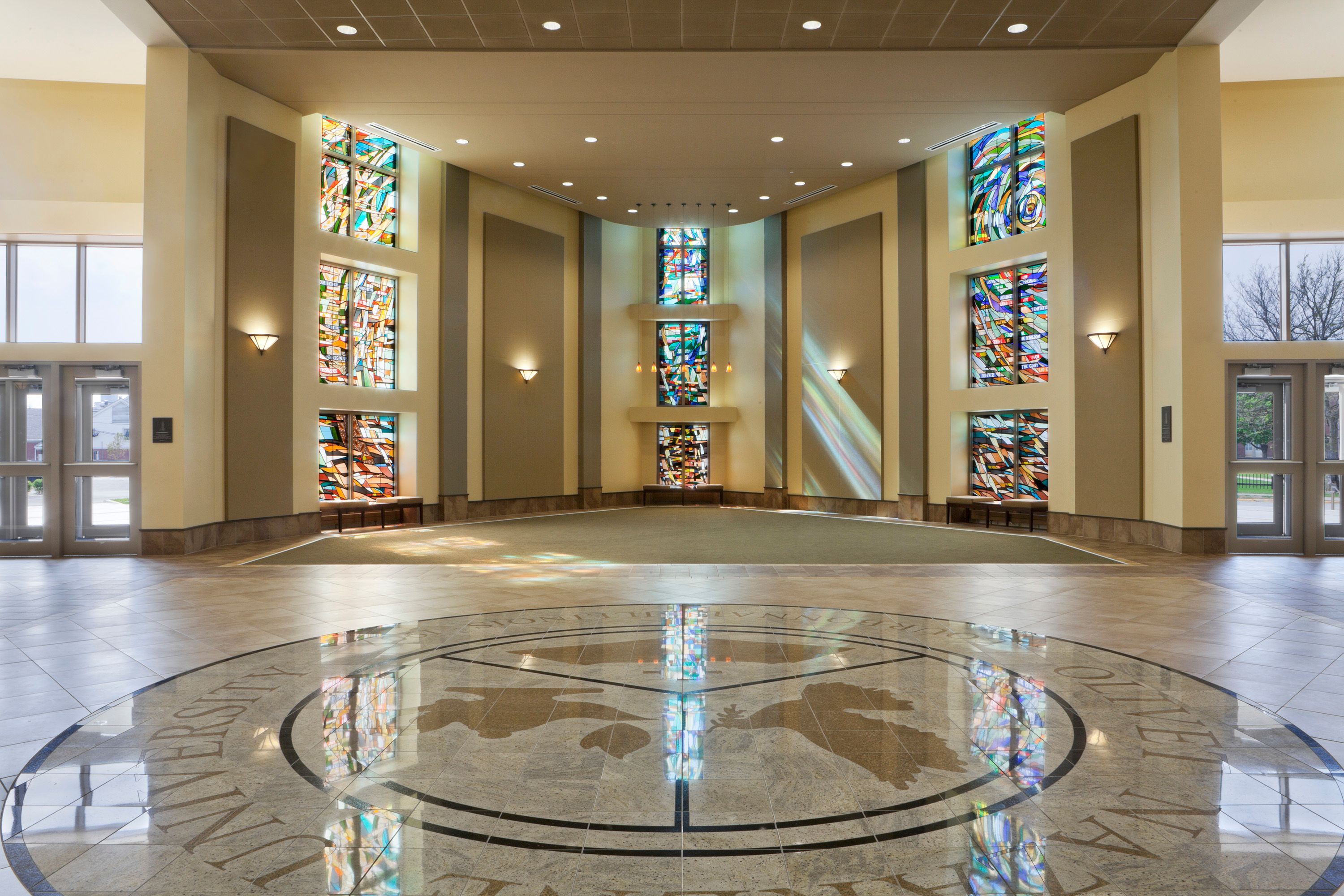 Lobby with floor medallion-smaller